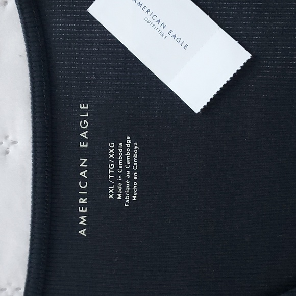 American Eagle Black Top Nwt Sz XXL - Picture 3 of 6